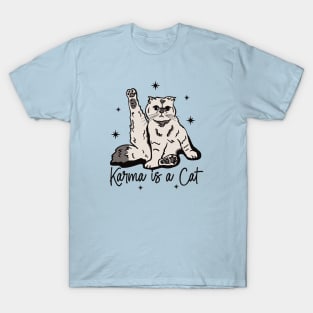 Karma is a Cat with Stars T-Shirt